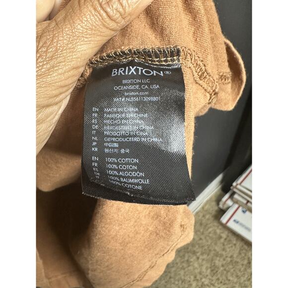 Brixton Orange Standard Fit Long Sleeve Shirt Men's Size XXL - Picture 6 of 7